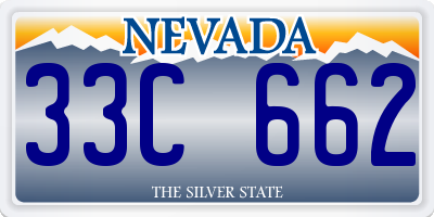 NV license plate 33C662