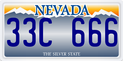 NV license plate 33C666