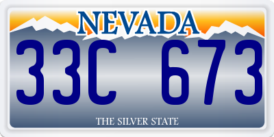 NV license plate 33C673