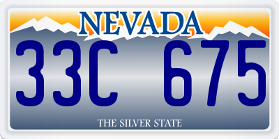 NV license plate 33C675