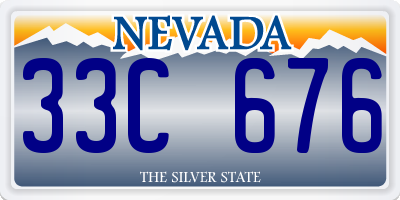 NV license plate 33C676