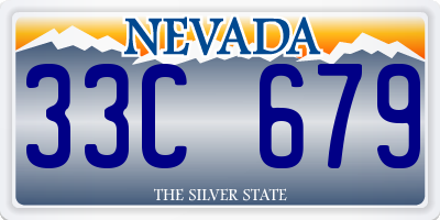 NV license plate 33C679