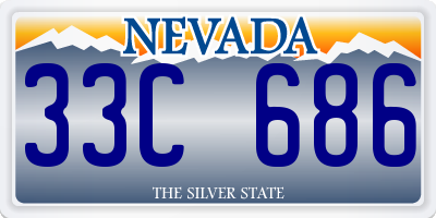 NV license plate 33C686