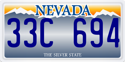 NV license plate 33C694