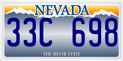 NV license plate 33C698