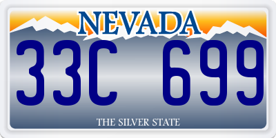 NV license plate 33C699