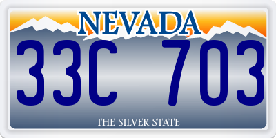 NV license plate 33C703