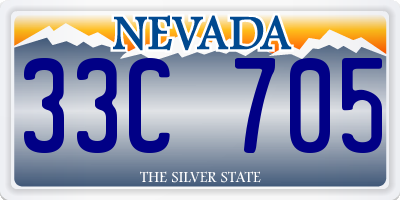 NV license plate 33C705
