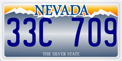 NV license plate 33C709
