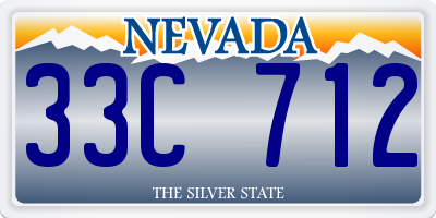 NV license plate 33C712