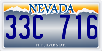 NV license plate 33C716