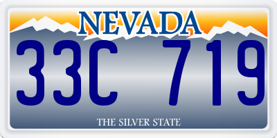 NV license plate 33C719
