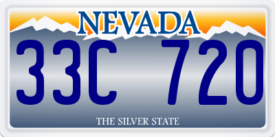 NV license plate 33C720