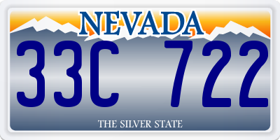 NV license plate 33C722