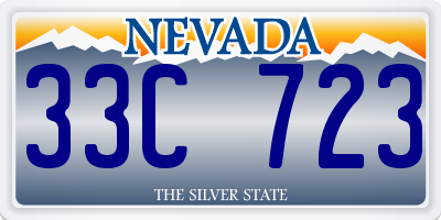 NV license plate 33C723