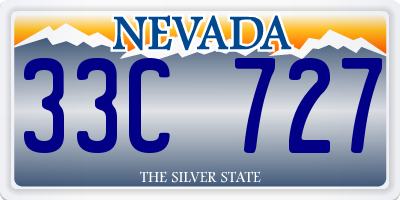 NV license plate 33C727