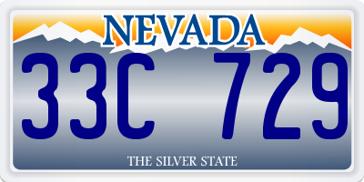 NV license plate 33C729