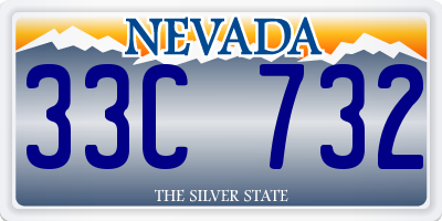 NV license plate 33C732