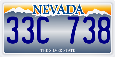 NV license plate 33C738