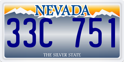 NV license plate 33C751
