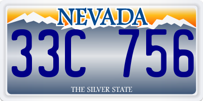 NV license plate 33C756