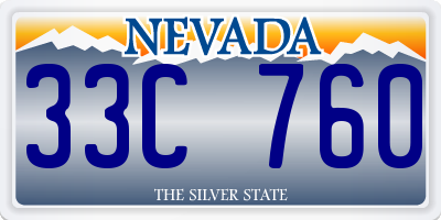 NV license plate 33C760