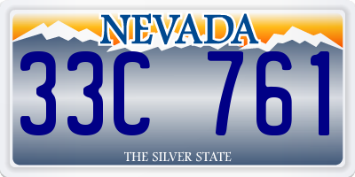 NV license plate 33C761