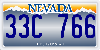 NV license plate 33C766