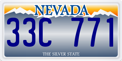 NV license plate 33C771