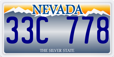 NV license plate 33C778