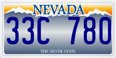 NV license plate 33C780