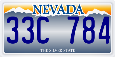 NV license plate 33C784
