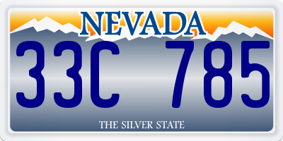 NV license plate 33C785