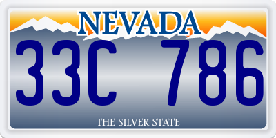 NV license plate 33C786