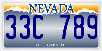 NV license plate 33C789