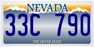 NV license plate 33C790