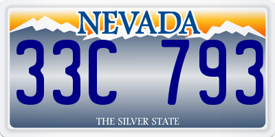 NV license plate 33C793