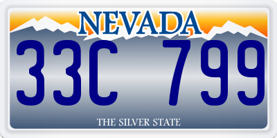 NV license plate 33C799