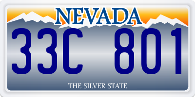 NV license plate 33C801