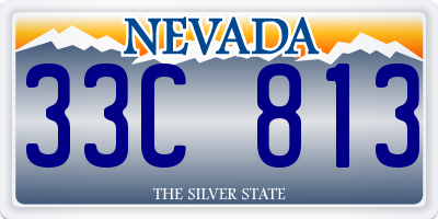 NV license plate 33C813
