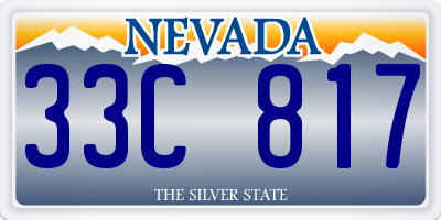 NV license plate 33C817