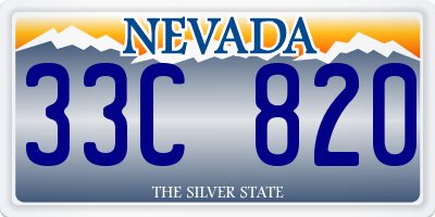 NV license plate 33C820