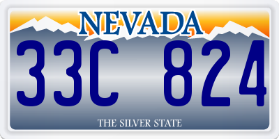 NV license plate 33C824