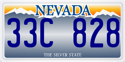 NV license plate 33C828