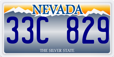NV license plate 33C829