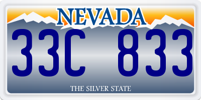 NV license plate 33C833