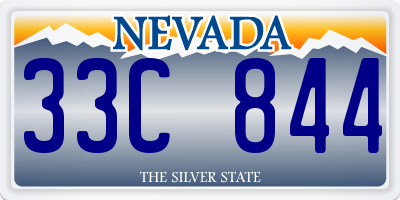 NV license plate 33C844