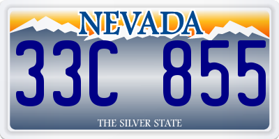 NV license plate 33C855
