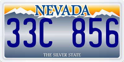 NV license plate 33C856