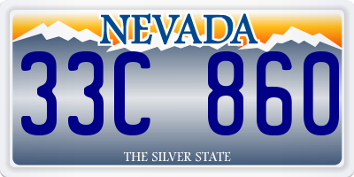 NV license plate 33C860